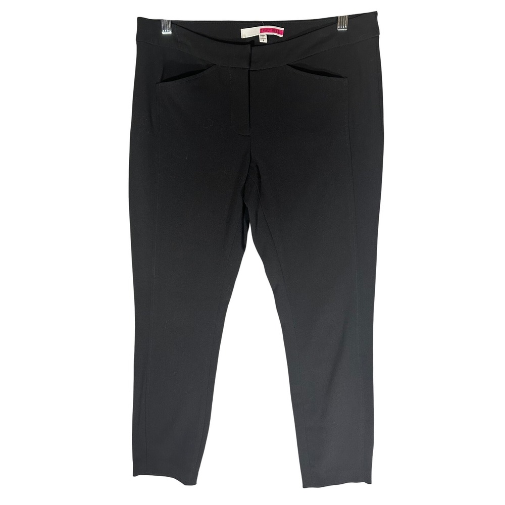 Tracy Reese Black Stretch Career Dress Pants Cropped Size 4 WorkWear Office